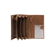
Cognac Leather Wallet Mirthe, detail view 1