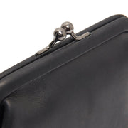 
Classic 100% Full-Grain leather Wallet - Rear Perspective Showing Reinforced Leather Straps & Stitching