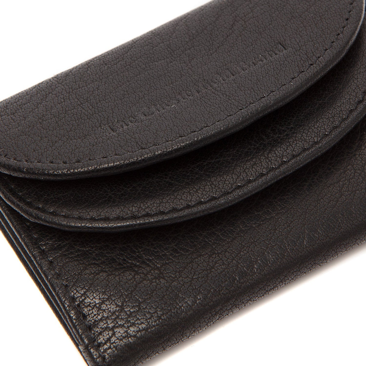 
Classic 100% Full-Grain leather Wallet - Rear Perspective Showing Reinforced Leather Straps & Stitching