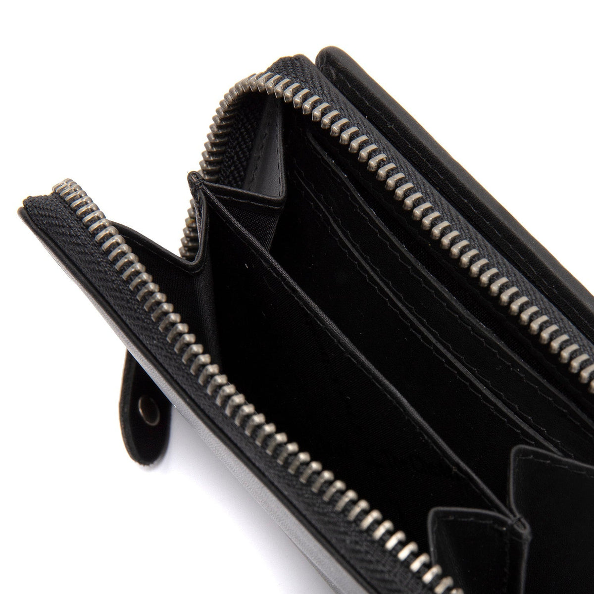
Classic 100% Full-Grain leather Wallet - Rear Perspective Showing Reinforced Leather Straps & Stitching