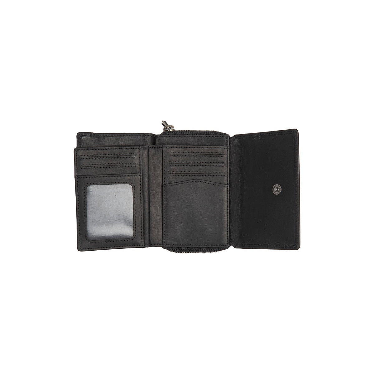 
Sorraia Full-Grain Leather Wallet - Structured Side Profile Showing Gusset Depth & Expansion Capacity