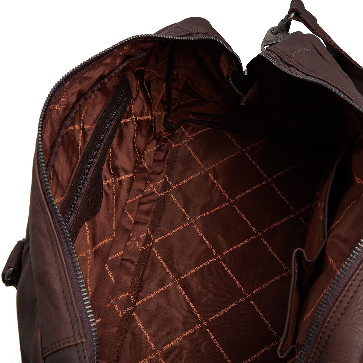 
Brown Leather Weekender Bag Melbourne, detail view 3