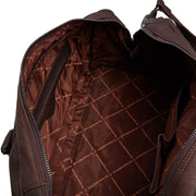 
Brown Leather Weekender Bag Melbourne, detail view 3