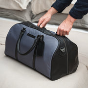 
Tornio Full-Grain Leather Weekender Bag - Structured Side Profile Showing Gusset Depth & Expansion Capacity