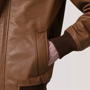 
Lester Brown Suede Bomber Jacket – alternate product view 6