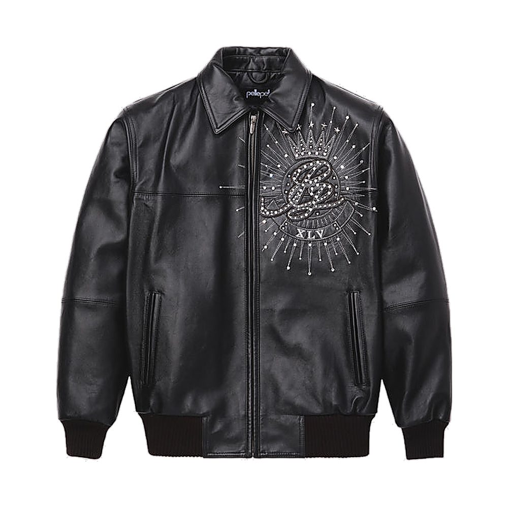 
Premium Embroidered Leather Jacket