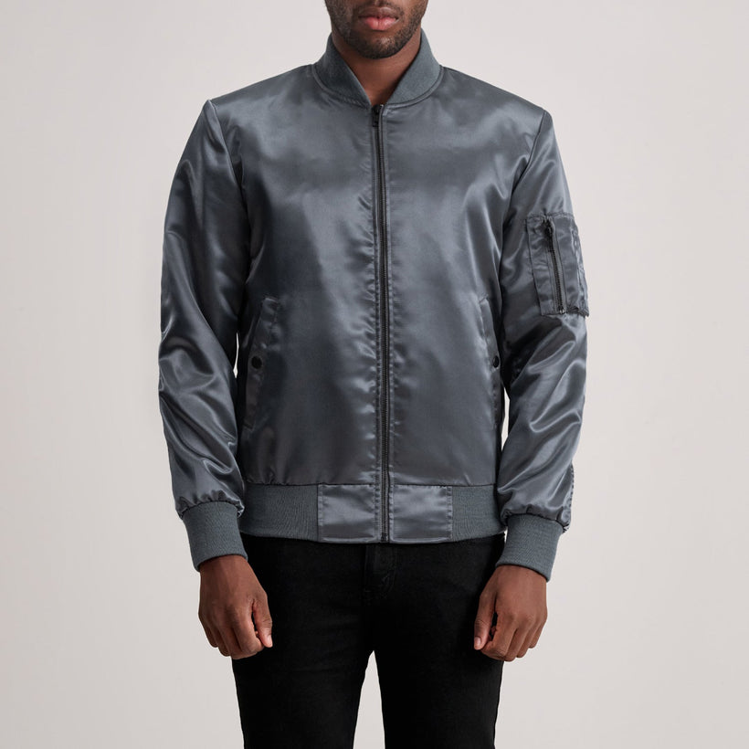 Quinton MA-1 Grey Bomber Jacket
