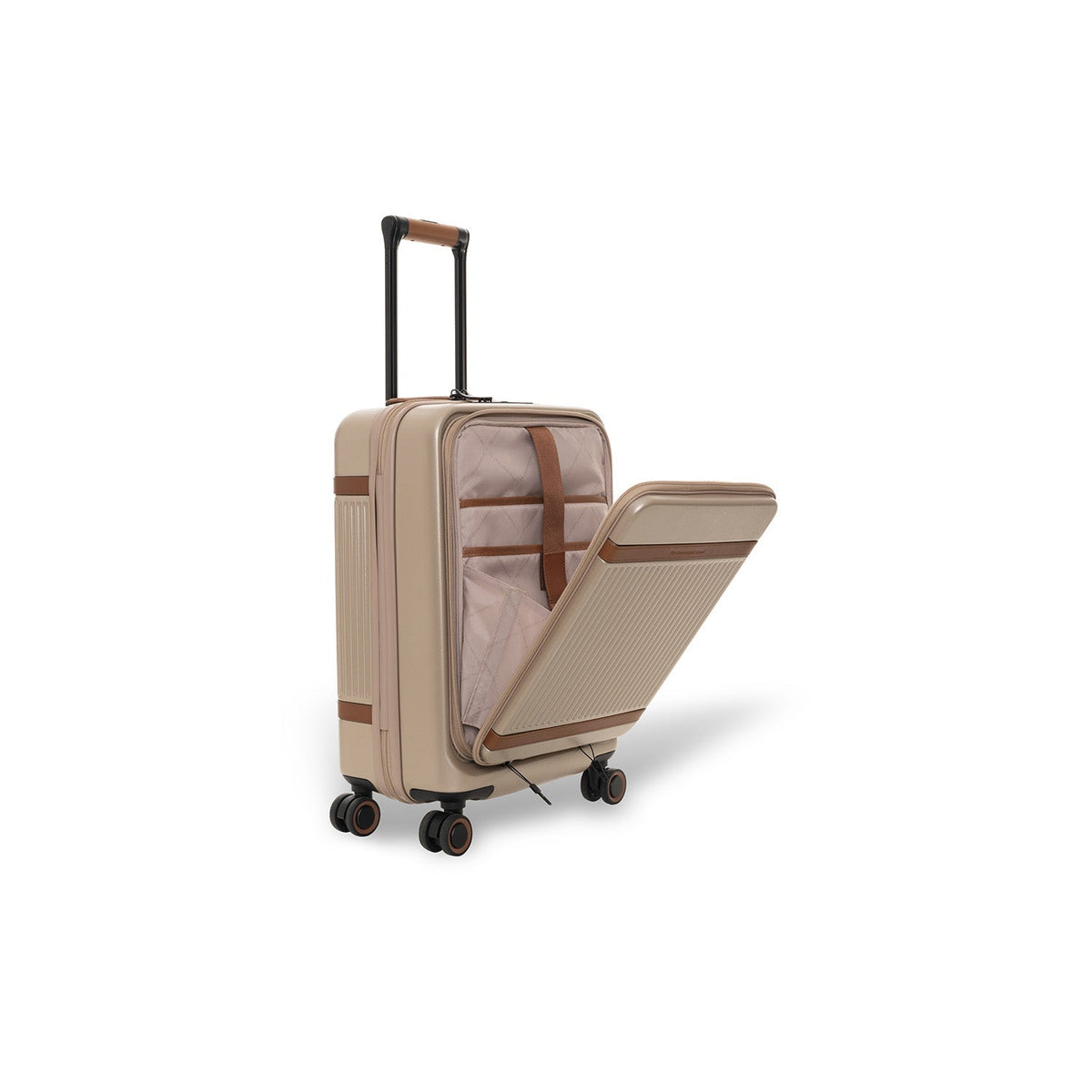 
Hand Luggage Suitcase Front Pocket Zuna - Lateral Side Profile View Showing Sleeve Cut & Athletic Taper Fit