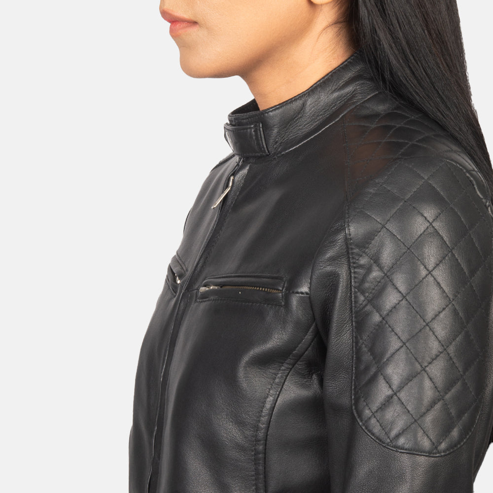 
Zenna Leather Bomber Jacket – alternate product view 6